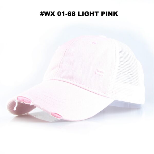 #WX 01-67/68/79/70 Washed Cotton Distressed Adjustable Mesh Back Hats - 2PCS for $60.00 - Image 5