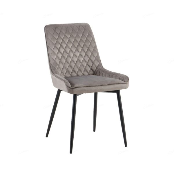 #CH 02-12 Velvet Accent Chair - Light Grey