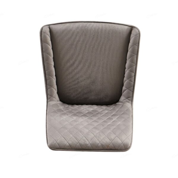 #CH 02-12 Velvet Accent Chair - Light Grey - Image 5