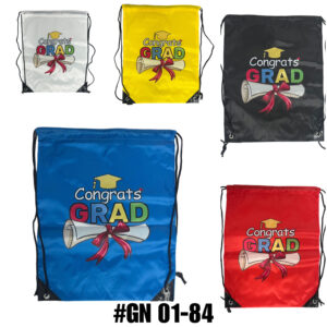 #GN 01-84 'Congrats Grad' Drawstring Bag