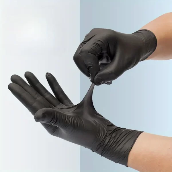 #NG 01-01 Black Disposable 100PC Nitrile Gloves