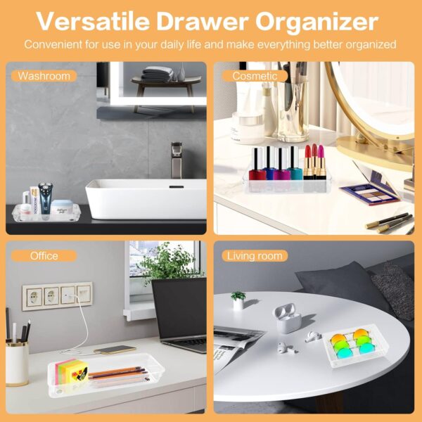 #SN 01-13 16PC Clear Plastic Drawer Organizer Set - Dotted Base - Image 7