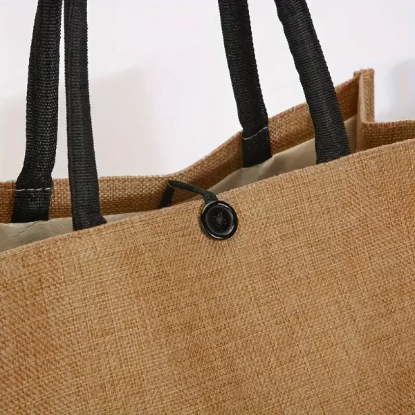 Printed Jute Tote Bag with Mini Cosmetic Pouch - Scrubs - Image 6