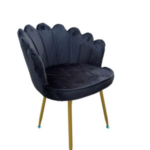 #CH 01-32 Velvet Accent Chair - Black