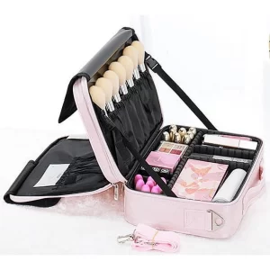#MB 01-02 Small 13.5" Multi-use Fabric Cosmetic Case – Pink