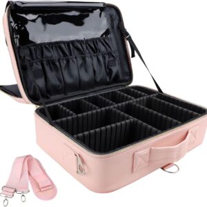 #MB 01-04 Large 16" Multi-use Fabric Cosmetic Case – Pink