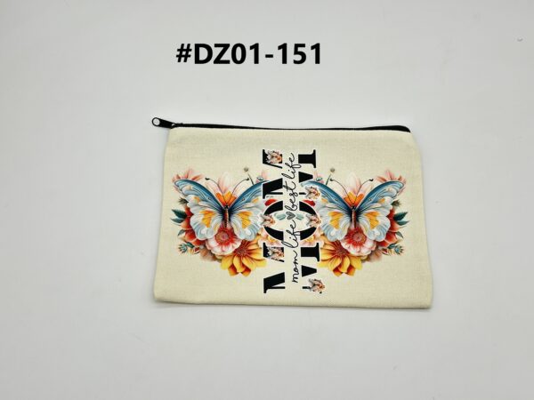 Printed 8" x 5.5" Cosmetic Canva Pouch - Image 16
