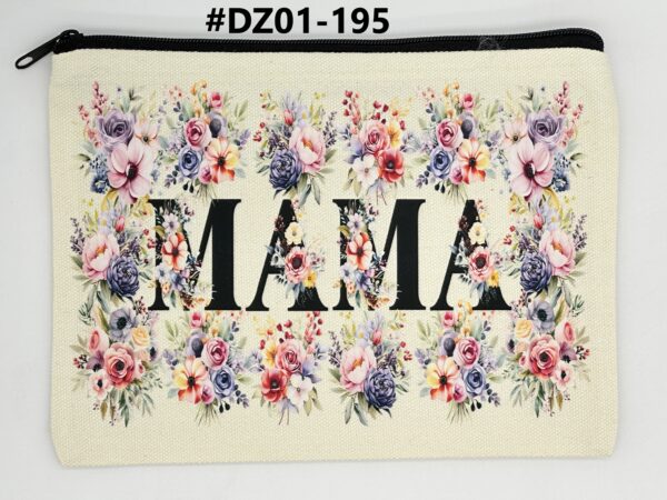 Printed 8" x 5.5" Cosmetic Canva Pouch - Image 18