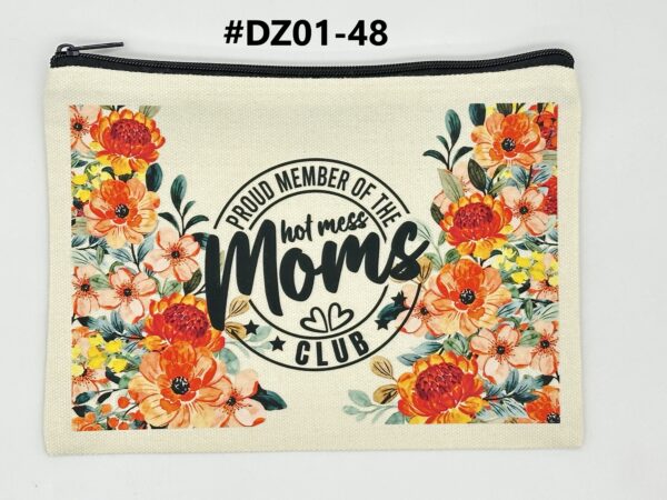Printed 8" x 5.5" Cosmetic Canva Pouch - Image 9
