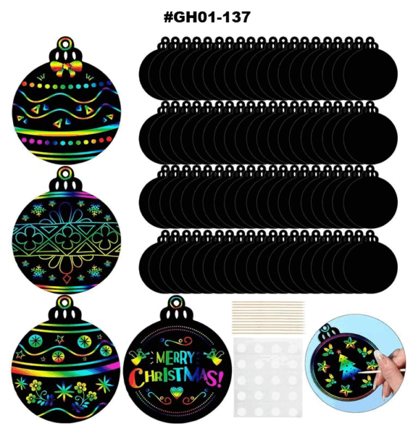 24PCS DIY Scratch to Colour Card Sets - Image 11