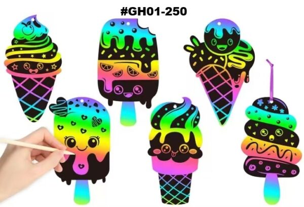 24PCS DIY Scratch to Colour Card Sets - Image 14