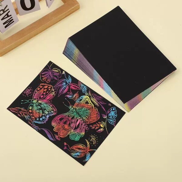#GH 01-297 50PCS DIY Scratch to Colour Notes Card Set