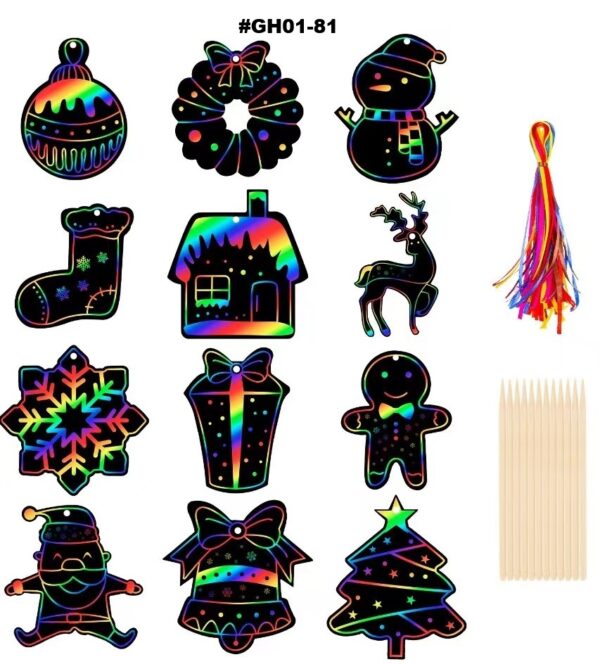 24PCS DIY Scratch to Colour Card Sets - Image 7