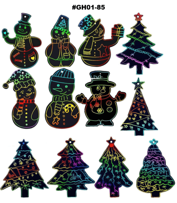 24PCS DIY Scratch to Colour Card Sets - Image 8