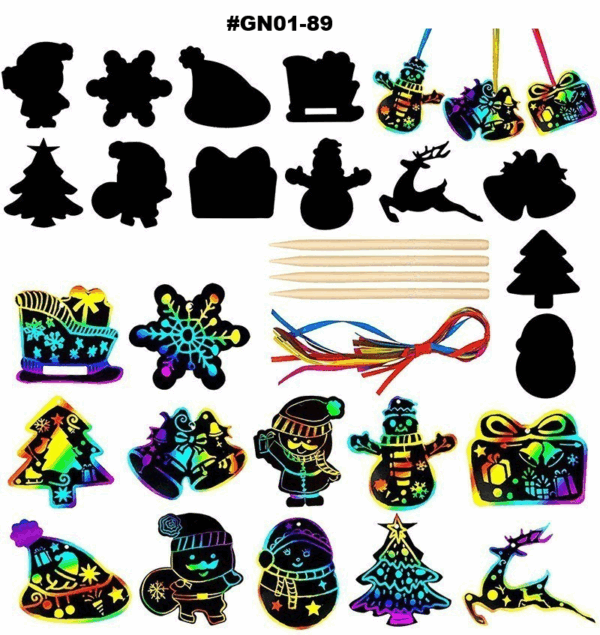 24PCS DIY Scratch to Colour Card Sets - Image 9