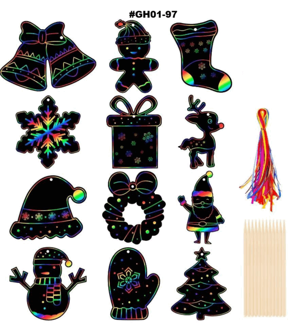 24PCS DIY Scratch to Colour Card Sets - Image 10