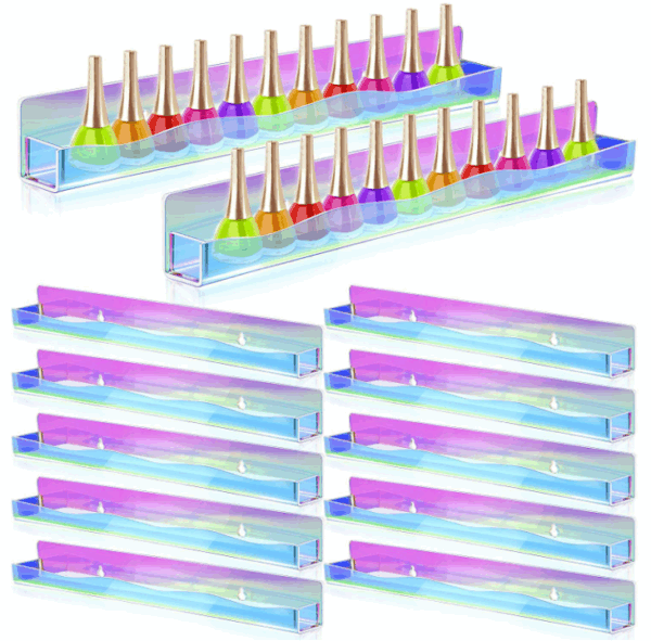 #JY 01-33 4PC Iridescent Acrylic Wall Shelves - Image 7