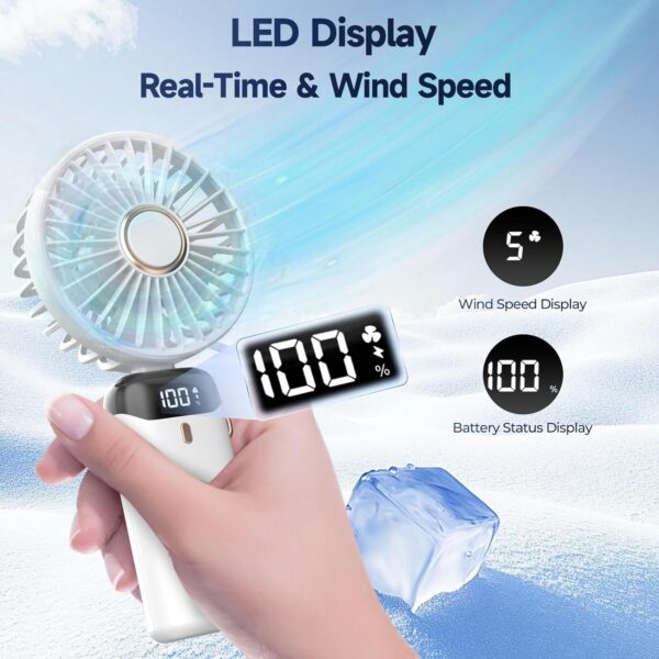#JY 01-39 Mini 5 Speed Handheld USB Personal Fan - Image 2