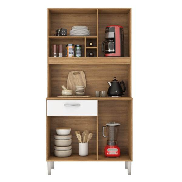 Malta Kitchen Kit Cabinet - Almond/White - Image 4