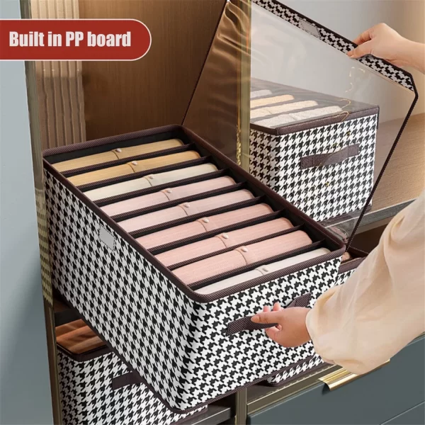 #XP 01-108 Patterned Fabric Storage Box with Transparent Lid - 3PCS for $100.00