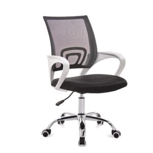 #CF 02-01 Black & White Simple Mesh Student Chair