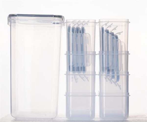 #GZ 01-09 9PC Plastic Airtight Food Storage Container Set - Image 3