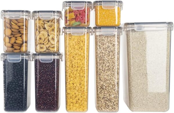 #GZ 01-09 9PC Plastic Airtight Food Storage Container Set - Image 2