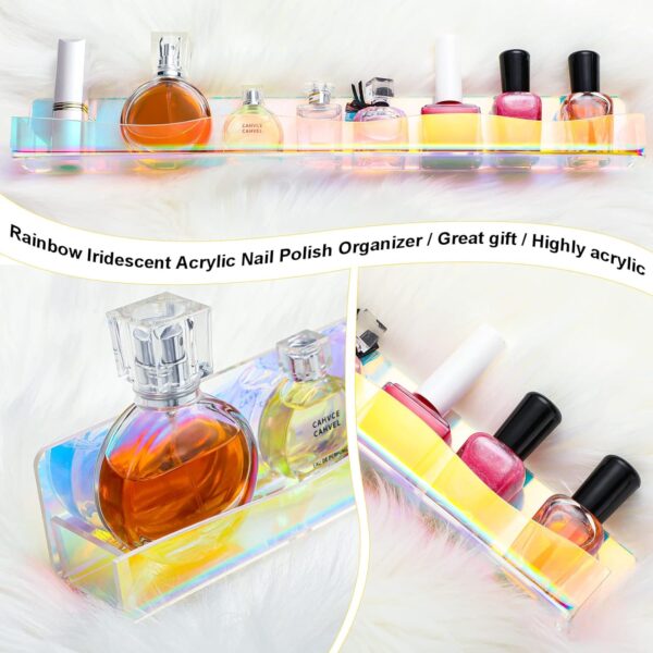 #JY 01-33 4PC Iridescent Acrylic Wall Shelves - Image 4