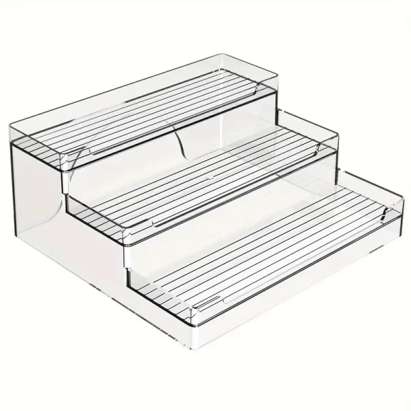 #QW 01-78 Clear Acrylic 2PC 3 Tier Counter Organizer - Image 7