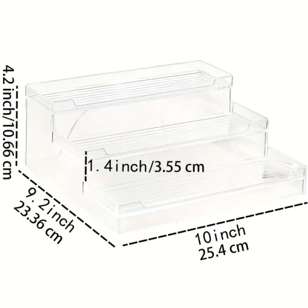 #QW 01-78 Clear Acrylic 2PC 3 Tier Counter Organizer - Image 8