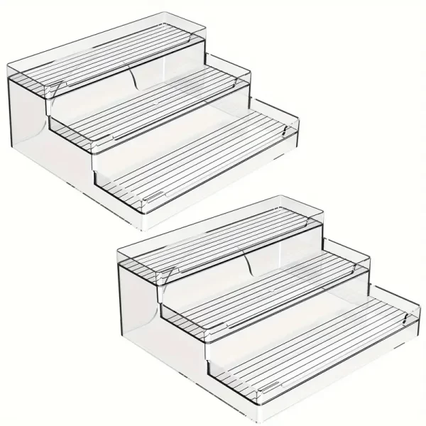 #QW 01-78 Clear Acrylic 2PC 3 Tier Counter Organizer