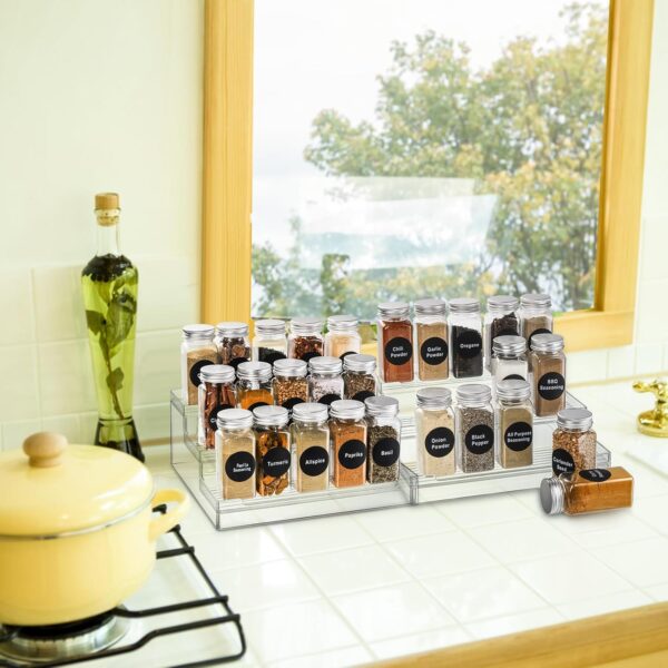 #QW 01-78 Clear Acrylic 2PC 3 Tier Counter Organizer - Image 3
