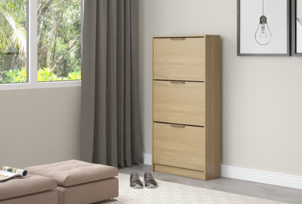 #1035.110 Dakar Oak 3 Door Shoe Cabinet