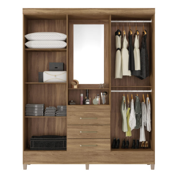 Little Capella Wardrobe with Mirror - Almond Finish - Image 3