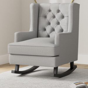 #JG 01-60 Gray Fabric Rocker