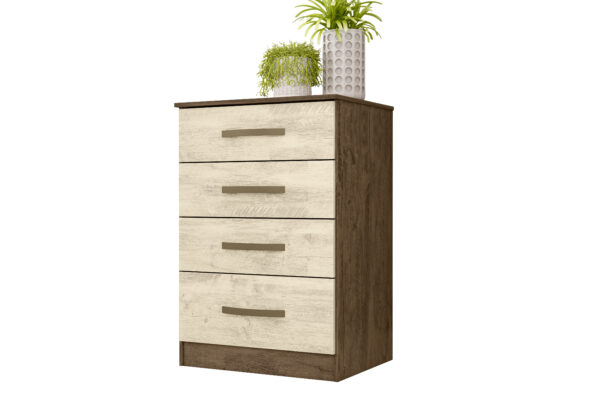 MS913 4 Drawer Chest of Drawers - Brown/Hazelnut - Image 2