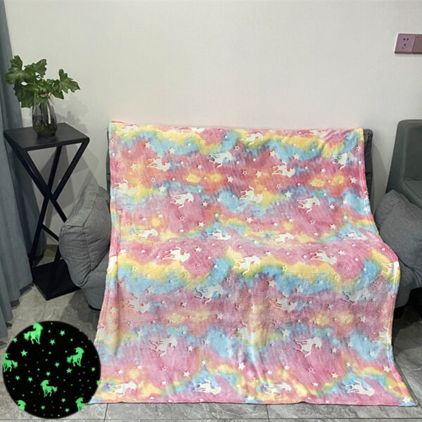51" x 59" Micro Fleece Kids Glow in the Dark Blanket - Image 10