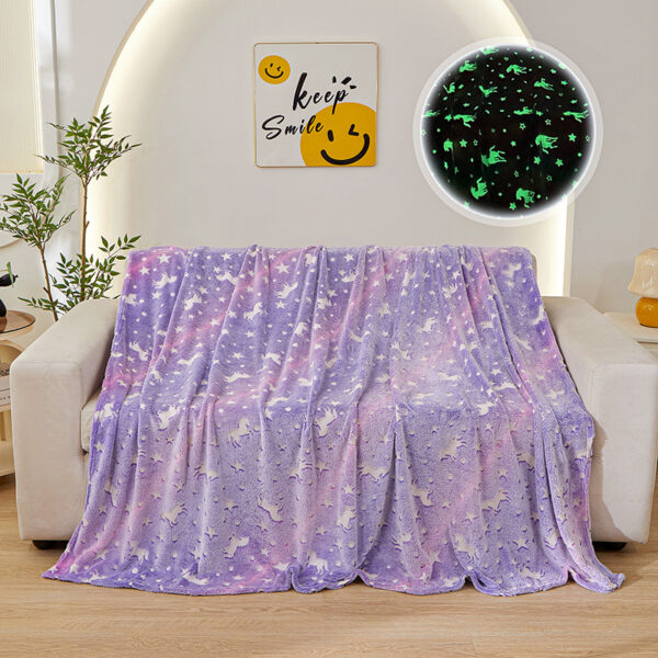 51" x 59" Micro Fleece Kids Glow in the Dark Blanket - Image 8