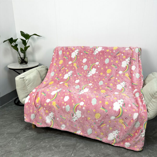 51" x 59" Micro Fleece Kids Glow in the Dark Blanket - Image 22