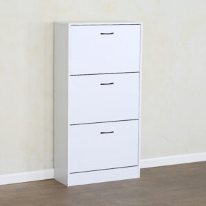 #SC-0308 White 3 Door Shoe Cabinet