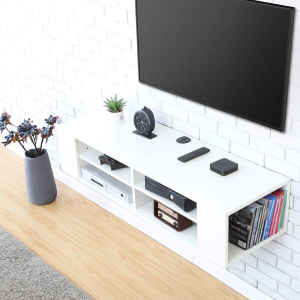 #TV-003WH Wall Mounted TV Console Shelf - White