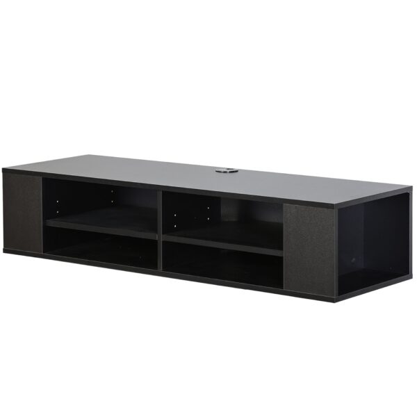 #TV-003BL Wall Mounted TV Console Shelf - Black - Image 5