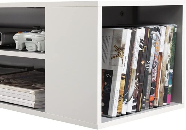 #TV-003BWH Wall Mounted TV Console Shelf - White - Image 4