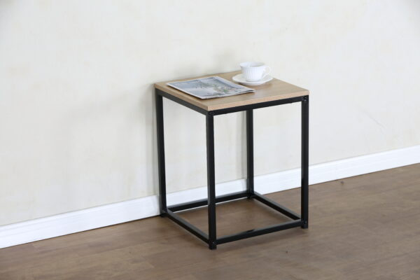 #WM-0218 Oak Metal & Wood Side Table