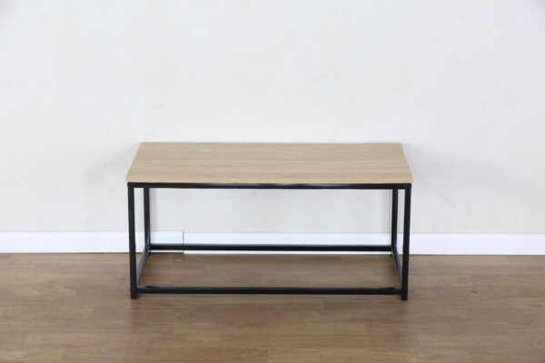 #WM-0220 Oak Metal & Wood Center Table - Image 6