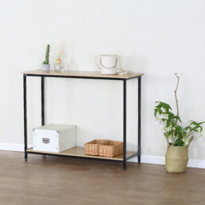 #WM-0224 Oak Metal & Wood Console Table