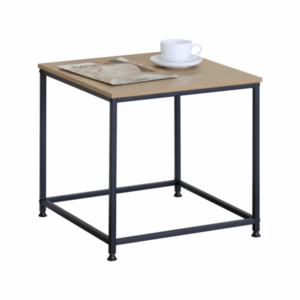 #WM-0236 Oak Metal & Wood Side Table