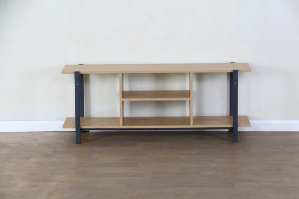 #WM-0273 Oak Wood & Metal TV Stand - Image 3