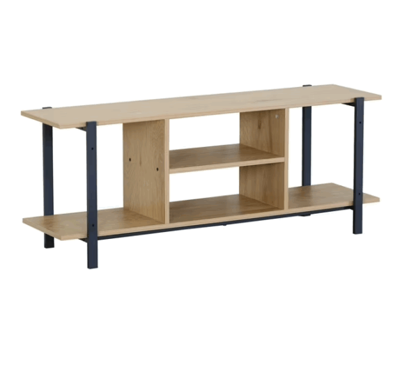 #WM-0273 Oak Wood & Metal TV Stand - Image 7
