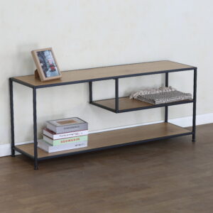 #WM-0286 Oak Wood & Metal TV Stand